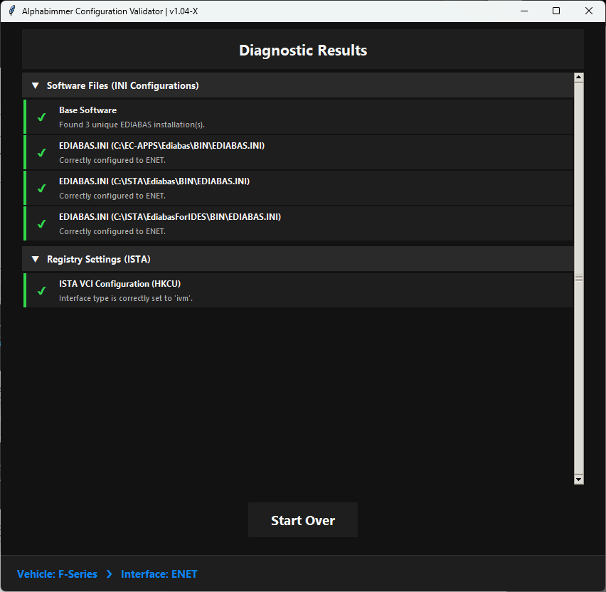Alpha's Config Setup Validator v1.04-X - Alphabimmer - Automotive Diagnostic Tools