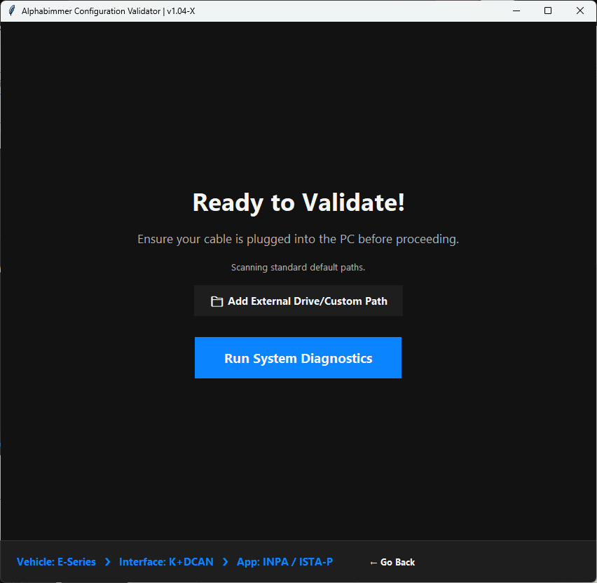 Alpha's Config Setup Validator v1.04-X - Alphabimmer - Automotive Diagnostic Tools