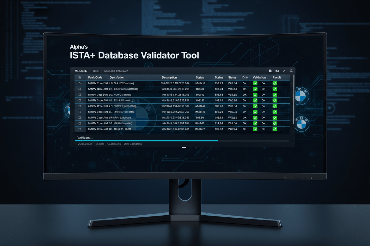 Alpha's ISTA+ Database Validator Tool - Alphabimmer - Automotive Diagnostic Tools