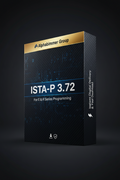 software box for 'ISTA-P 3.72' by Alphabimmer Group, designed for E & R Series Programming, shown on a dark gradient background. Programming, coding, download